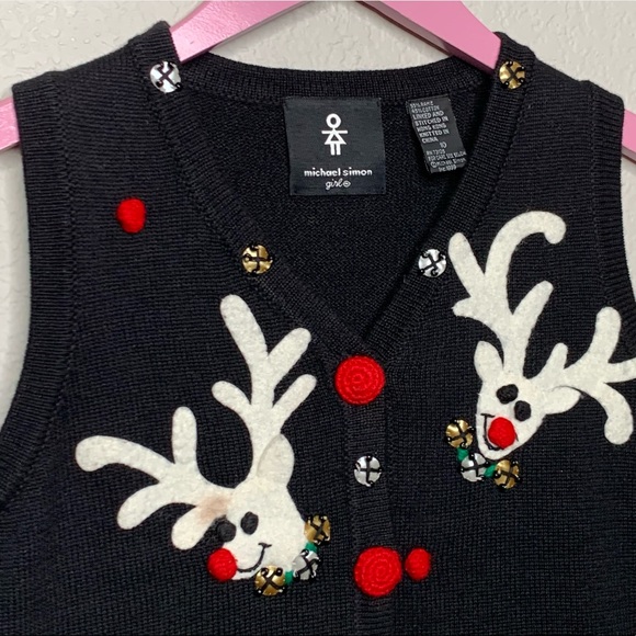 Michael Simon Rudolph Reindeer Vest VINTAGE 1999 - Picture 4 of 7